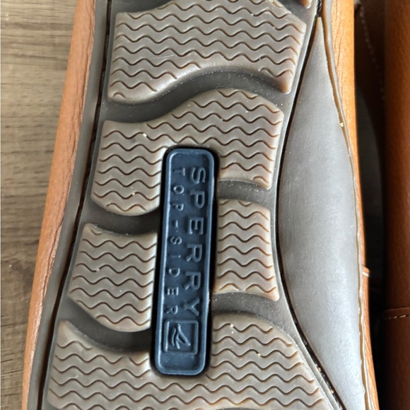 Sperry Tan Leather Slip-On Loafers - Picture 4 of 7